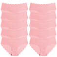thumbnail image 1 of TrowBridge-Conjunto de bragas de 10 piezas para mujer, ropa interior a rayas con borde ondulado, bragas suaves sin costuras, lencería transpirable, calzoncillos cómodos, 1 of 4