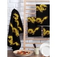 thumbnail image 2 of Dragon Flames Kitchen Dish Towels for Drying Dishes Set of 2, Yellow Dragons Abstract Modern Art Waffle Weave Microfiber Hand Tea Bathroom Towels Quick Dry & Absorbent Towel 15.7x23.6, 2 of 7