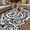 Black, variant on Polynesia Texture Outdoor Rug for Patio/Deck/Porch, Non-Slip Large Area Rug 6 x 9 Ft, Retro Floral Tribe Abstract Art Black Indoor Outdoor Rugs Washable Area Rugs, Camping Rug Carpet Runner