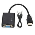 thumbnail image 2 of Adopter Converter, 1080P Lightweight Black  To VGA Cable Portable 3.5mm Audio Cable  for Daily Life, 2 of 8