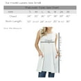 thumbnail image 2 of Women Round Neck Sleeveless Flowy Tunic Top with Side Pockets (Charcoal, 1X), 2 of 4