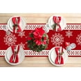 thumbnail image 6 of Christmas Red Snowflakes Table Runner 72 Inches Long Christmas Winter Holiday Farmhouse Kitchen Dining Table Runner Decoration for Indoor Outdoor Home Party Decor, 6 of 7