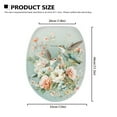thumbnail image 6 of SEANATIVE Flower Hummingbird Toilet Lid Cover Aesthetic Toilet Seat Lid Covers Replacement Universal Toilet Seat Cover Soft Toilet Protector Cover Fits Most Toilet Lids, 6 of 6