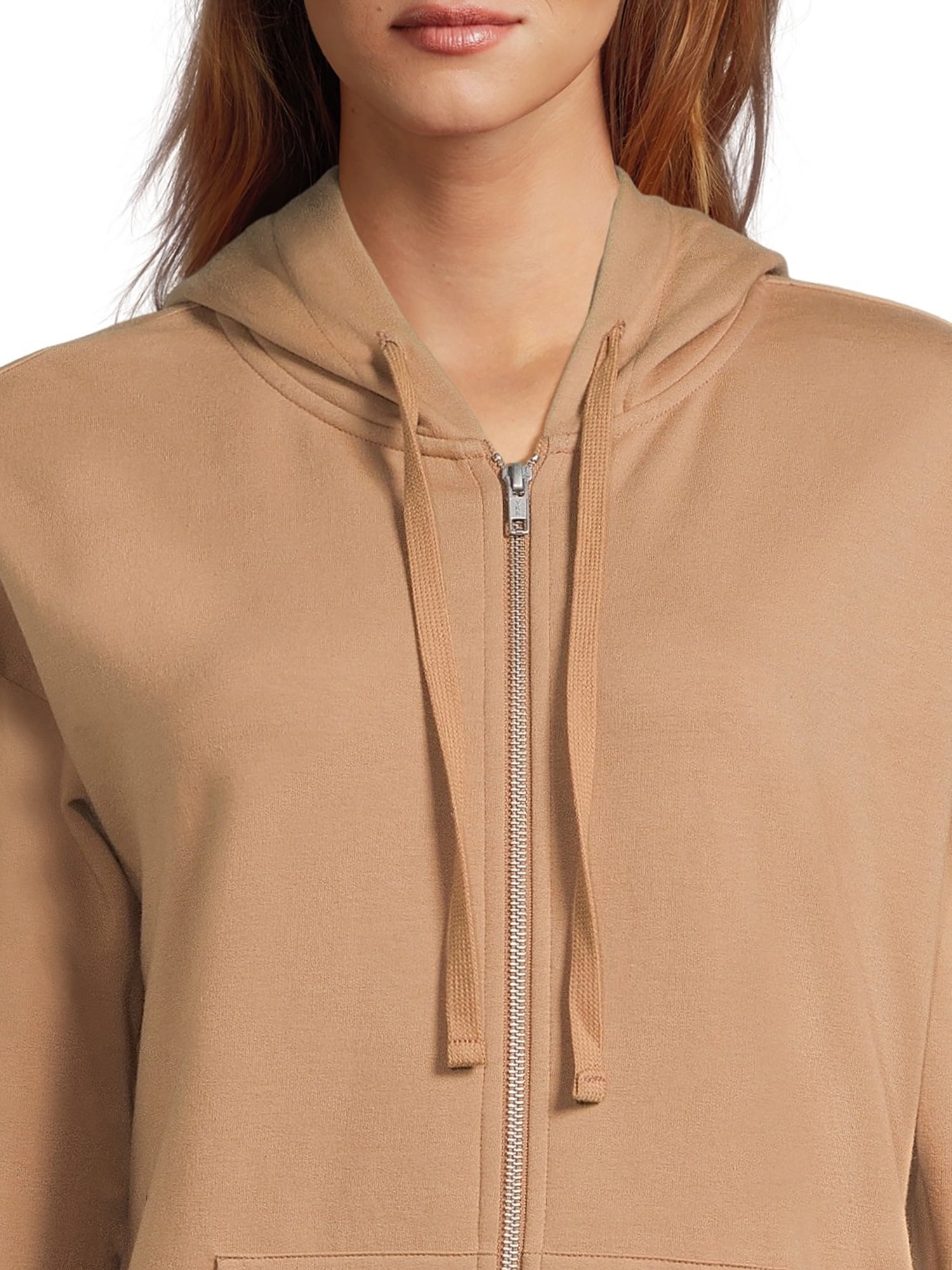 Time and Tru Women's Full Zip Fleece Jacket with Pockets, Sizes XS-XXXL