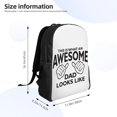 thumbnail image 3 of Esta es una mochila escolar para papá realmente increíble para estudiantes, mochila de viaje, bolso para computadora portátil, bolso de hombro para hombres y mujeres., 3 of 5