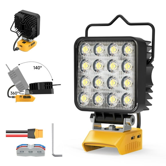 Luz de trabajo LED Azocek, 48 W, 4800 LM, batería inalámbrica de 20 V