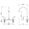 thumbnail image 3 of Builders Shoppe 1270TB Two Handle High Arc Kitchen Faucet for Three Hole Kitchen Sink Oil Rubbed Bronze Finish, 3 of 3