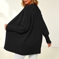 thumbnail image 5 of BUIGTTKLOP Cardigan Sweaters for Women Long Sleeve Hooded Knit Open Front Jacket Casual Fall Coat with Pockets, 5 of 8