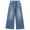 Blue-2460, variant on KIDSCOOL SPACE Girls Slim Jeans,Wide-leg Simple Design Denim Pants,Light Blue,8-9 Years