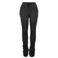 thumbnail image 2 of Pxiakgy Plus Size Pants women's pants pants for women work pants for women Ladies' Solid High Rise Pleated Drawstring Casual Stack Temperament Pants Black+M, 2 of 7