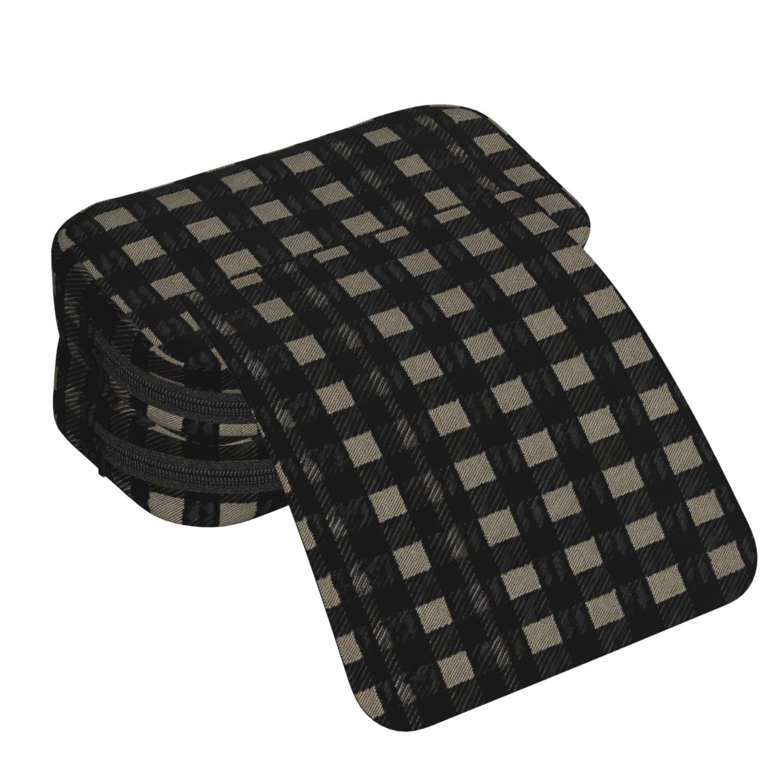 Large-Capacity Flip-Top Double-Layer Pencil Case, Multi-Functional Pocket Pen Case, Durable Stationery Organizer Black Houndstooth Vintage Texture_85706_3