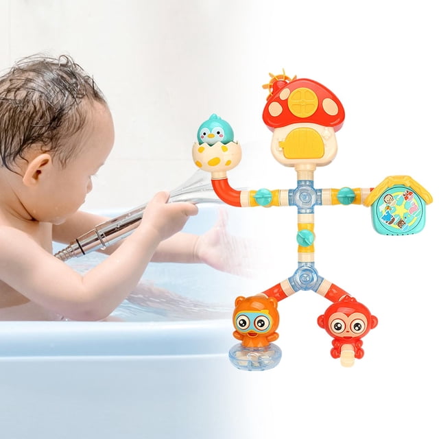 Bañera de bebé tubos de juguete tubos de agua tazas de succión de agua inmaginación de bricolaje DISCURA Juego de desconexión para niños Juguetes de