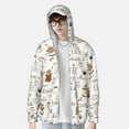thumbnail image 2 of Kdxio Coffee Print Women Men Sun Protection UPF 50+ Jackets Zip Up Long Sleeve Hoodie Hiking Lightweight with Pockets, 2 of 7