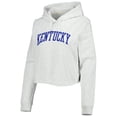 thumbnail image 2 of Women's League Collegiate Wear Ash Kentucky Wildcats 2-Hit 1636 Cropped Pullover Hoodie, 2 of 3