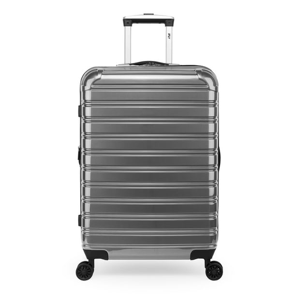 iFLY Hardside Fibertech Luggage 24" Checked Luggage, Silver