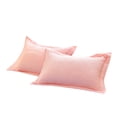 thumbnail image 3 of Xiao Hua Funda de almohada de algodón seersucker lavado (4 piezas) con borde ancho. Comienza tu noche de ensueño con esta cómoda y transpirable funda de almohada de 48 x 74 cm (gris claro)., 3 of 5
