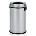 thumbnail image 1 of Poubelle en Acier Inoxydable de 17 Gallons, Bac à Ordures à Dessus Ouvert de Qualité Commerciale, Poubelle Ronde Résistante aux Traces de Doigts et Robuste pour Cuisine, Restaurant, Bureau, Maison - Argent, 1 of 9