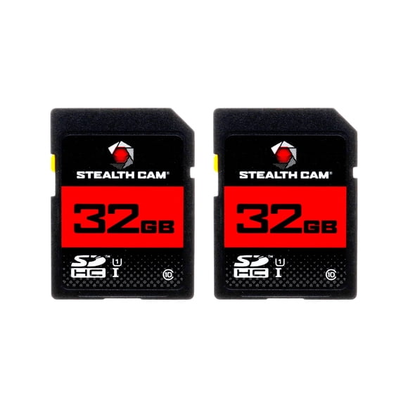 SD Card Stealth Cam High-Speed 32GB (2 Pack) Game Trail
