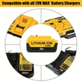 thumbnail image 6 of 2Pack 20V 8.5Ah High Capacity Battery for Dewalt 20V Max XR Battery DCB208 DCB207 DCB206 20 Volts Lithium Ion Battery 20V Max XR Battery, 6 of 6