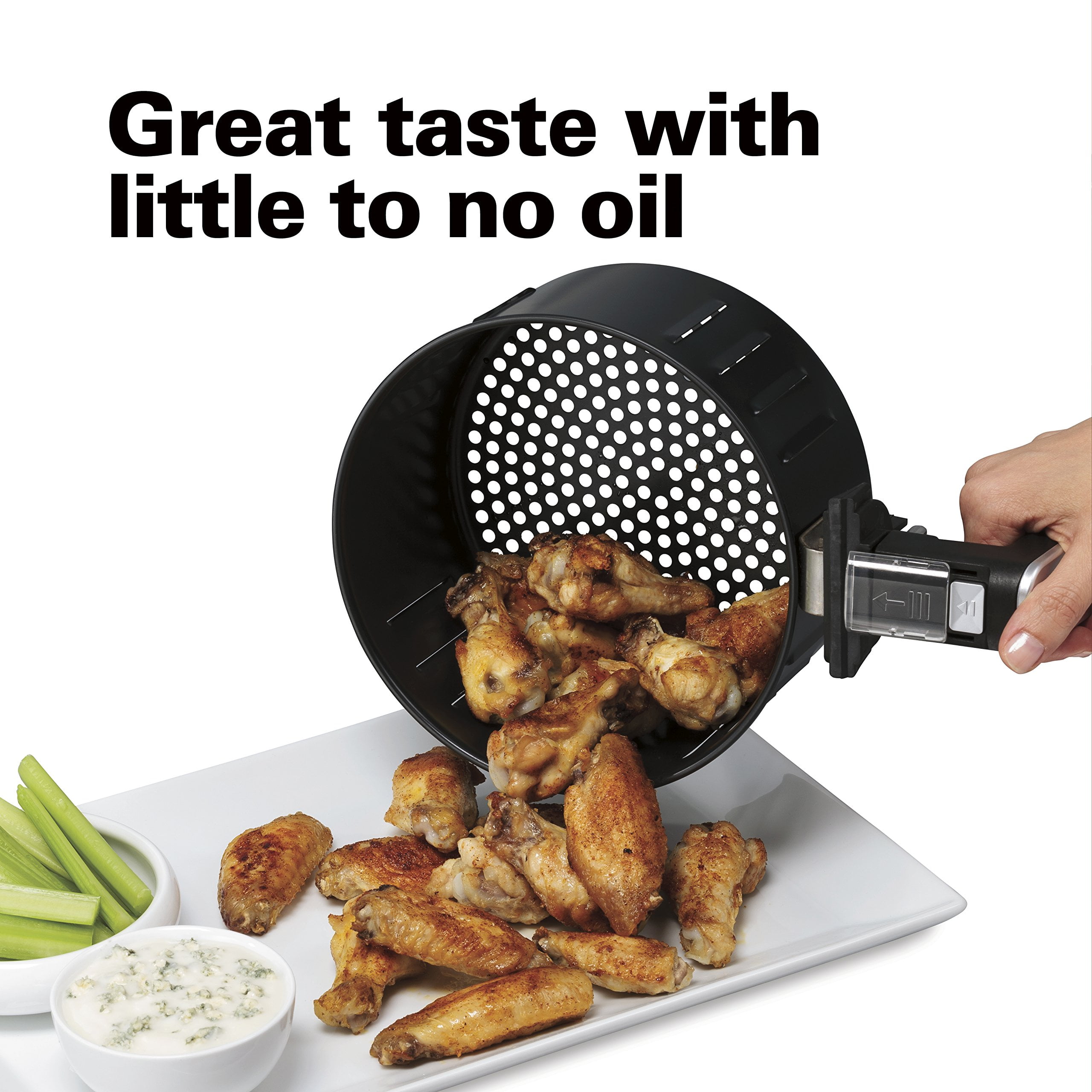 Nonstick 35050 Hamilton Beach Air Fryer Oven Digital and Programmable 2.5 Liters Black