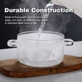 thumbnail image 4 of 1.6L High Borosilicate Glass Stovetop Pot with Ribbed Design & Wooden Bead Lid - Multipurpose Cookware for Soup, Stew, Baby Food, Pasta & Salad Serving - Transparent, Non-Stick, Dishwasher Safe, 4 of 4
