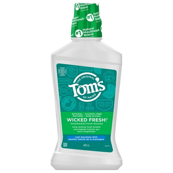 Tom's of Maine Rince-Bouche Frais et Cool à la Menthe des Montagnes Naturelle Sans Fluor