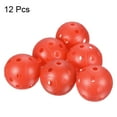 thumbnail image 3 of Uxcell Plastic 41mm Air Flow Hollow Training Golf Practice Balls with Holes Red 12 Pcs, 3 of 5