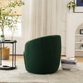thumbnail image 5 of Onbeam Accent Chairs for Living Room and Bedroom - Swivel Barrel Chair and Reading Armchair with Teddy Fabric and Metal Base - Green, 5 of 10
