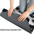 thumbnail image 3 of Black Leopard Pattern Hot Yoga Mat Towel Non Slip for Hot Yoga - Quick-Drying Yoga Mat Cover with 4 Corner Pockets with Travel Bag - Hot Yoga Towel Non Slip Grip Moisture Wicking Sweat 70"x26", 3 of 6