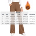thumbnail image 3 of MOONDU Women's Fleece Lined Flare Leggings with Pockets High Waisted Thermal Warm Bootcut Yoga Pants Winter Casual Trousers 8 Colors S-XXL, 3 of 9