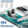 thumbnail image 6 of Ozmatip [2+2 Pack] Screen Camera Protector Compatible with Samsung Galaxy S21 Ultra, 9H Tempered Glass Scratch Resistant, Ultrasonic Fingerprint Support, 3D HD Curved, 6.8 Inch Glass Screen Protector, 6 of 7