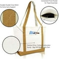 thumbnail image 5 of DALIX 20" Premium Cotton Daily Shoulder Tote Bag in Brown, 5 of 6