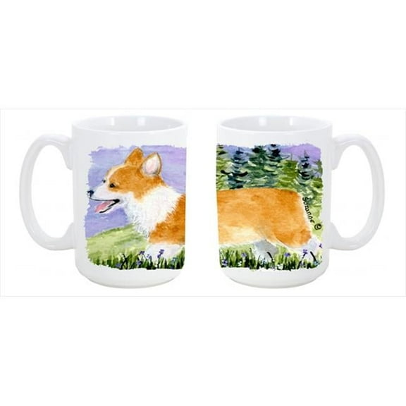 Corgi Dishwasher Safe Microwavable Ceramic Coffee Mug 15 oz.