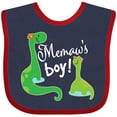 thumbnail image 3 of Inktastic Memaw Boy Grandson Dinosaur Boys Baby Bib, 3 of 4