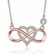 thumbnail image 1 of Necklace for Women White/Rose Gold Plated 925 Sterling Silver Blue Cubic Zirconia Infinity Heart Pendant Necklace Anniversary Birthday Jewelry Gifts f, 1 of 4