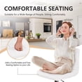 thumbnail image 3 of Hawsaiy Modern Adjustable Swivel Bar Stools Set of 2, PU Leather Bar Chairs with Footrest, White, 3 of 9