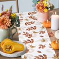 thumbnail image 4 of Fall Thanksgiving Table Runner, Autumn Thanksgiving Kitchen Dining Table Decoration for Home Party Decor 13x48 Inches, 4 of 9