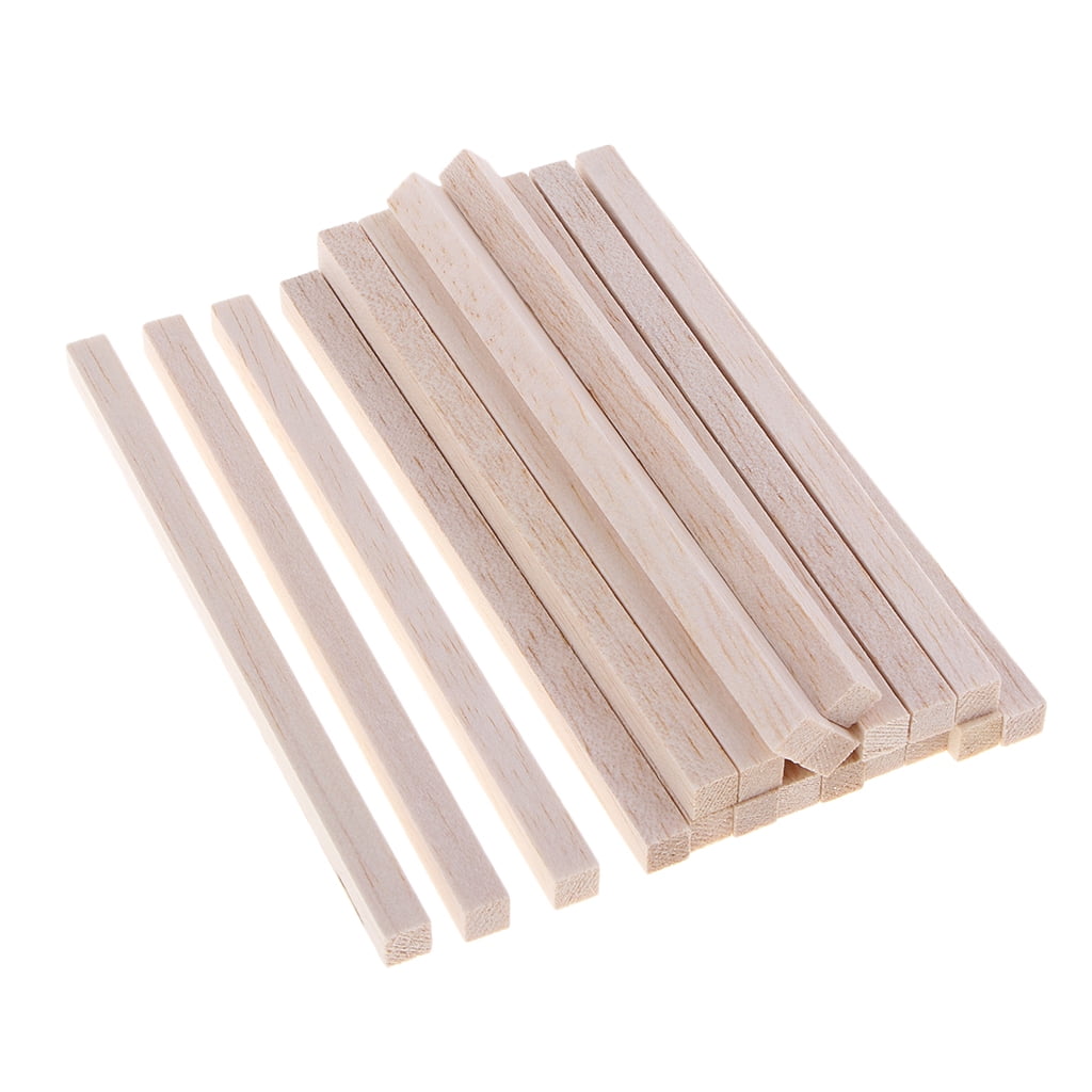 Balsa Wood Stick Unfinished Wood Round Material Round Rod Pole Set For  Architecture Model Making - 5pcs 80mm 
