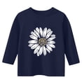 thumbnail image 3 of jobturf Shirts for Girls Trendy Flower Graphic Tees Casual Lightweight Summer Blouses Comfy Loose 3/4 Sleeve Tops Size 3-12 Years, 3 of 5