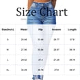 thumbnail image 3 of Women's High Waist Washed Straight Leg Jeans, Fashion Versatile Denim Pants for Women, Mid Stretch Comfort Fit Jeans, Casual Everyday Wear,Blue,M, 3 of 8
