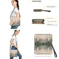thumbnail image 3 of ZUXONGSY Daisy Flower Butterfly Print Large Crossbody Handbag with Leather Wallet for Women, Waterproof Bucket Bag Tote Purse Set for Shopping Working, 3 of 4