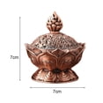 thumbnail image 4 of Alloy Incense Burner Chinese Buddha Incense Holder Lotus Flower Censer Teahouse Use Home Decor;Alloy Incense Burner Chinese Buddha Incense Holder Lotus Censer Home Decor, 4 of 9