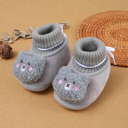 

LYCAQL Toddler Shoes Baby Girls And Boys Warm Shoes Soft Booties Soft Comfortable Toddler Shoes Warming Cotton Shoes Sprinkles Women Shoes (Grey 12 )