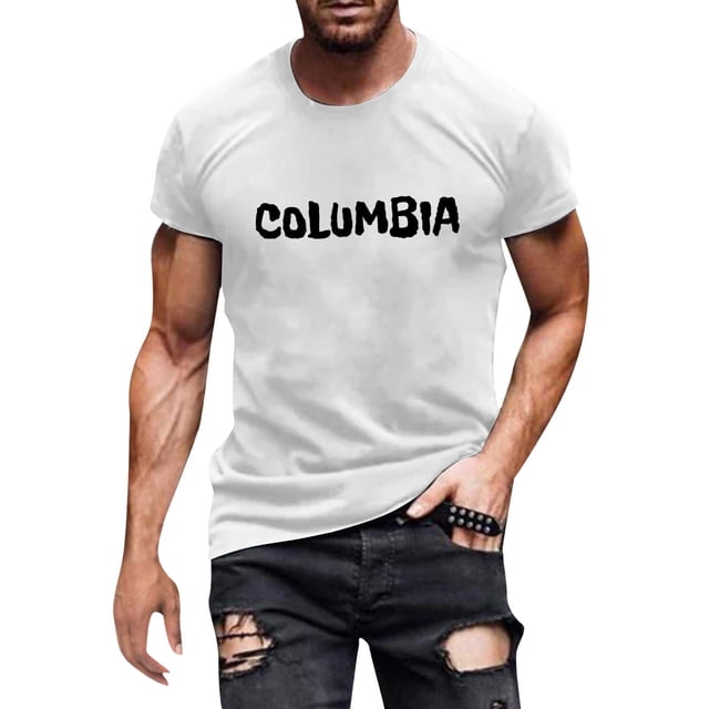 WEAIXIMIUNG T-Shirt Imprimé Thème Ville Mode pour Hommes Saint-Valentin Décontracté Confortable