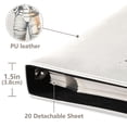 thumbnail image 3 of FORMRS 3 Ring Photo Album 4"x6" Self Adhesive Large Capacity PU Leather Cover, White Astronaut, 3 of 8