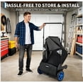 thumbnail image 5 of 21-In Push Lawn Sweeper with 3.5 Cu. Ft. Hopper Bag, 2 Spinning Brushes and Durable Steel Frame, 5 of 7