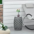 thumbnail image 2 of Outsunny Decorative Garden Stool Outdoor Side Table Footstool Plant Stand, 2 of 10