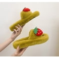 thumbnail image 2 of Pantuflas peludas, zapatos de mujer para primavera y otoño, pantuflas de fondo grueso para el hogar, zapatos cálidos de piel, pantuflas para mujer, pantuflas de talla grande para mujer 38 Gao Jinjia LED, 2 of 2