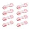 Cabinet Locks Pitch 40mm Childproof Cabinet Latch for Kitchen Bathroom Storage Doors Knobs and Handles Pink White 8PCS