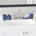 thumbnail image 2 of Home Basics 4 Piece Ceramic Bath Accessory Set, Navy, 2 of 7